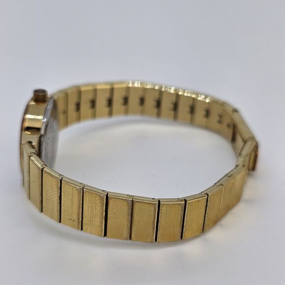 Hamilton Women's Watch 19MM Cream Dial Gold Case Bracelet 5.5" Wrist New Battery - Picture 6 of 11